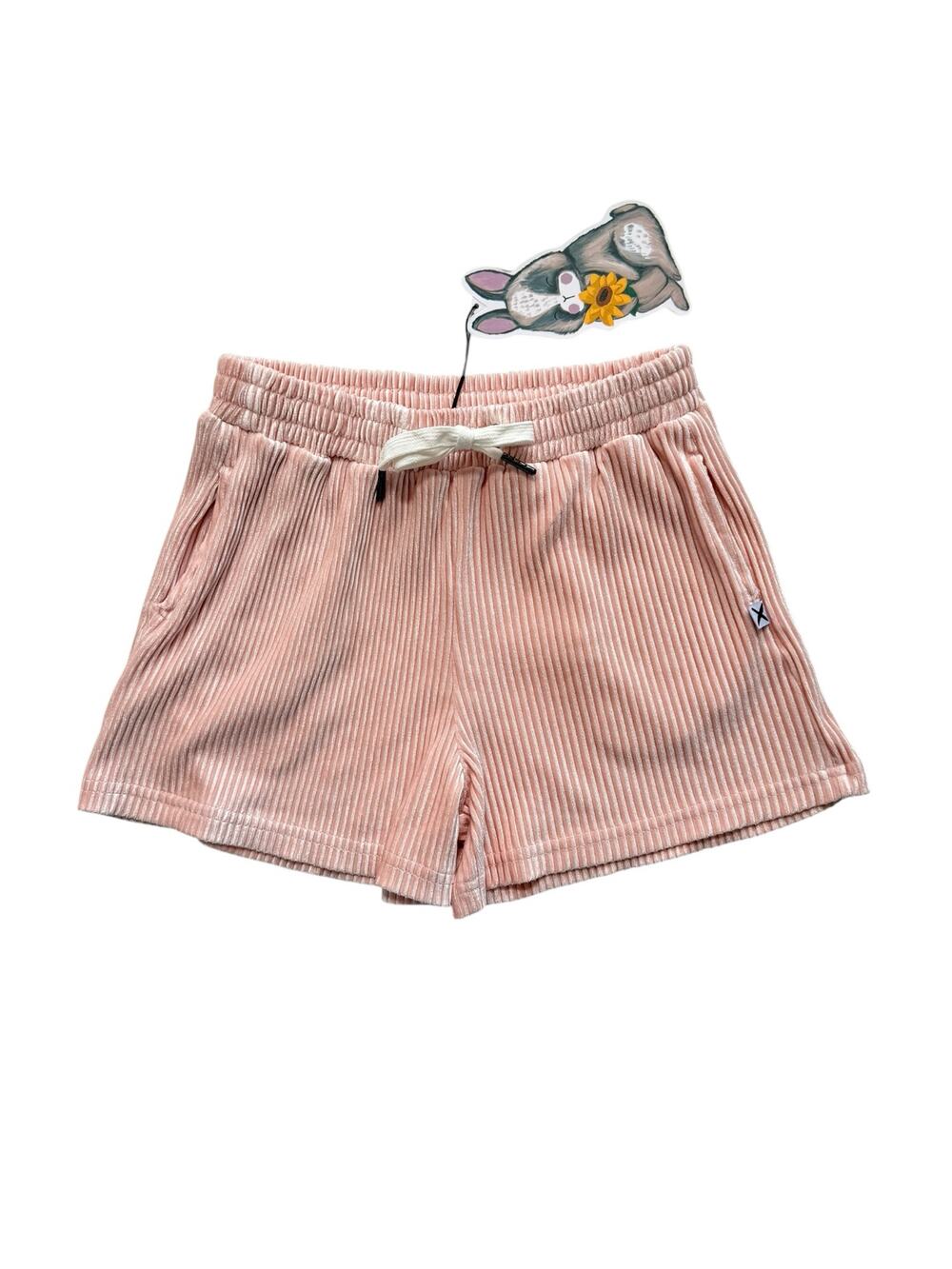 NWT Minti Pink Ribbed Velour Roomy Shorts Size 5